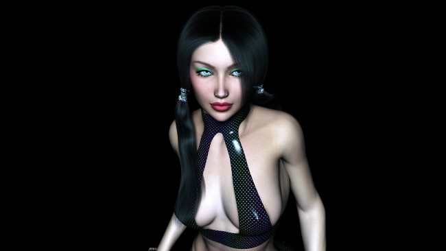 Обои картинки фото 3д графика, люди , people, девушка, фон, взгляд