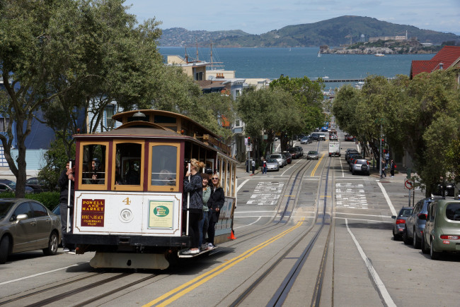 Обои картинки фото техника, трамваи, трамвай, город, рельсы