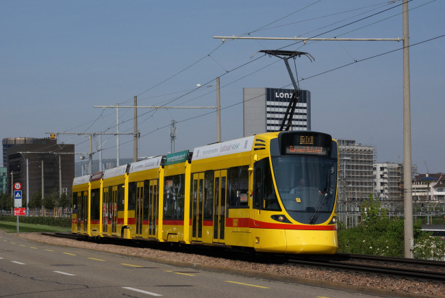 Обои картинки фото техника, трамваи, трамвай, город, рельсы