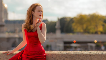 Картинка девушки -unsort+ рыжеволосые+и+другие жест взгляд лицо