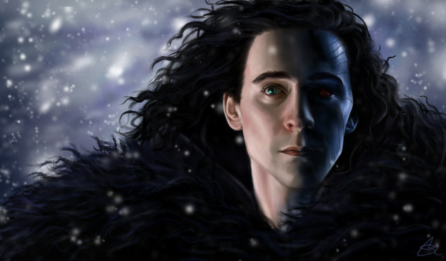 Обои картинки фото рисованное, кино, тор, лицо, локи