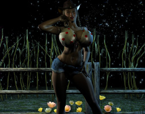 Картинка 3д+графика фантазия+ fantasy девушка взгляд фон