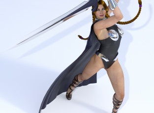 Картинка 3д+графика фантазия+ fantasy девушка фон взгляд