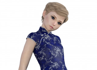 Картинка 3д+графика люди+ people девушка фон взгляд