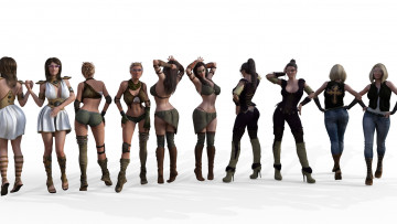 Картинка 3д+графика люди+ people фон взгляд девушки