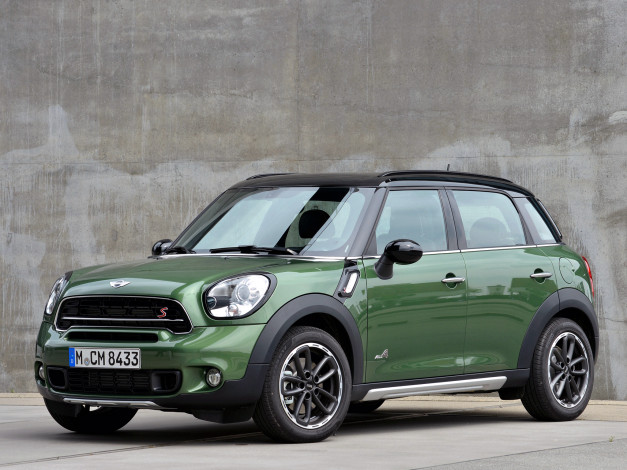 Обои картинки фото автомобили, mini, cooper, s, countryman, r60, 2014г, зеленый