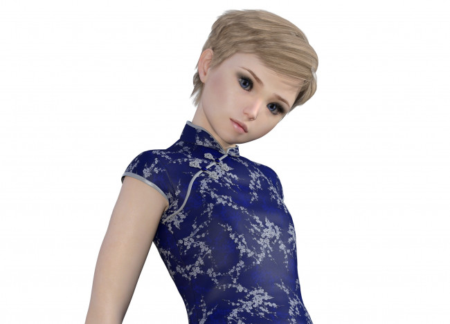 Обои картинки фото 3д графика, люди , people, девушка, фон, взгляд