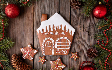 Картинка праздничные угощения xmas новый год выпечка merry gingerbread сладкое печенье глазурь рождество christmas cookies decoration