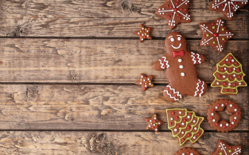 Картинка праздничные угощения xmas новый год выпечка merry gingerbread сладкое печенье глазурь рождество christmas cookies decoration