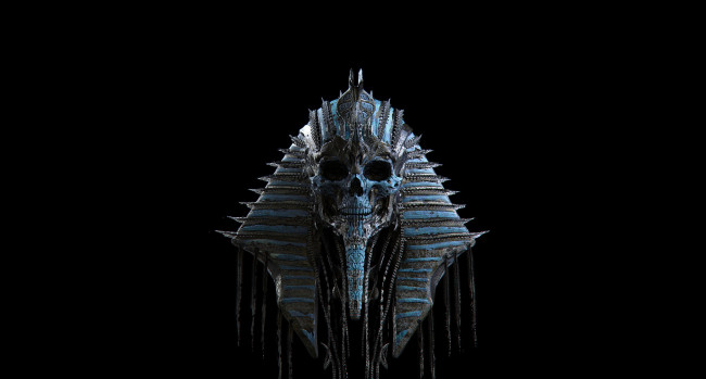 Обои картинки фото рисованное, минимализм, череп, египет, смерть