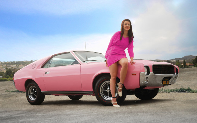 Обои картинки фото автомобили, -авто с девушками, amx