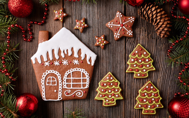 Обои картинки фото праздничные, угощения, xmas, новый, год, выпечка, merry, gingerbread, сладкое, печенье, глазурь, рождество, christmas, cookies, decoration