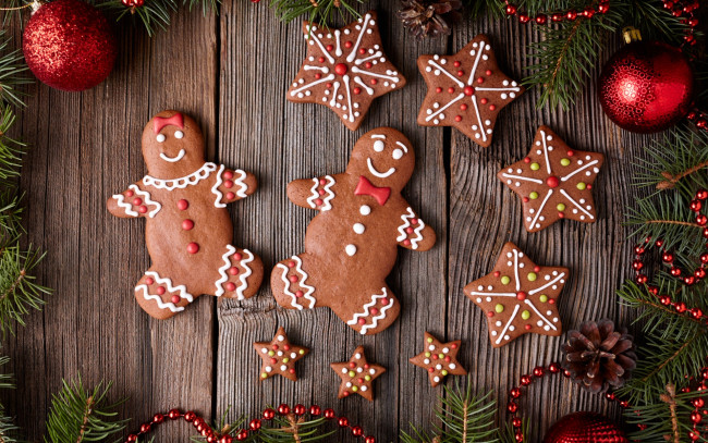 Обои картинки фото праздничные, угощения, xmas, новый, год, выпечка, merry, gingerbread, сладкое, печенье, глазурь, рождество, christmas, cookies, decoration