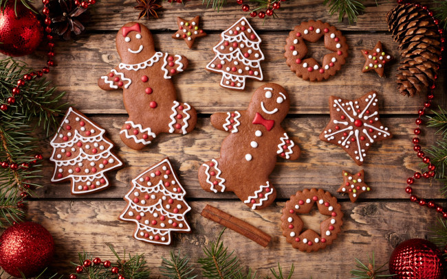 Обои картинки фото праздничные, угощения, xmas, новый, год, выпечка, merry, gingerbread, сладкое, печенье, глазурь, рождество, christmas, cookies, decoration