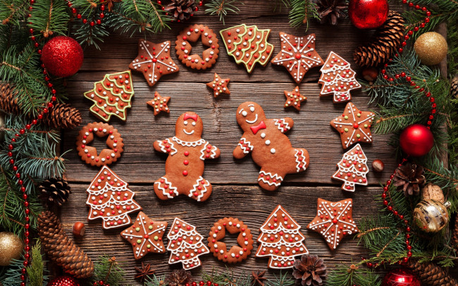 Обои картинки фото праздничные, угощения, xmas, новый, год, выпечка, merry, gingerbread, сладкое, печенье, глазурь, рождество, christmas, cookies, decoration