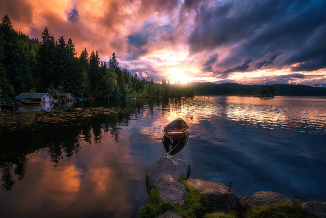 Обои картинки фото корабли, лодки,  шлюпки, оyangen, лодка, norway, ringerike, норвегия