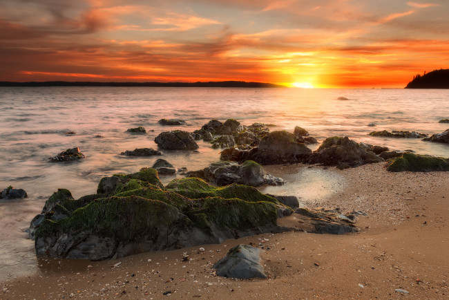 Обои картинки фото природа, восходы, закаты, простор