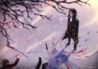 Картинка аниме gintama парень