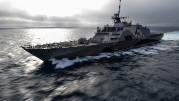 Картинка uss+freedom+lcs-1 корабли фрегаты +корветы uss freedom lcs1 вмс сша головной корабль littoral combat ship