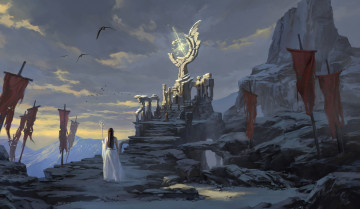 Картинка фэнтези эльфы пейзаж