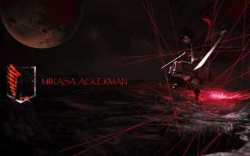 Картинка аниме shingeki+no+kyojin микаса