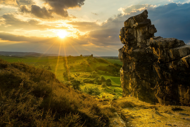 Обои картинки фото природа, восходы, закаты, простор