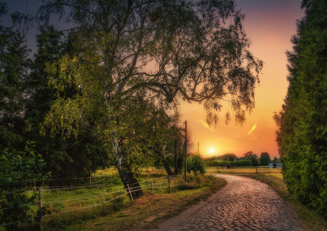 Обои картинки фото природа, восходы, закаты, простор