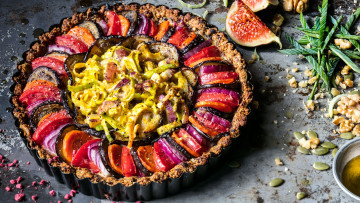 Картинка еда пироги овощной тарт