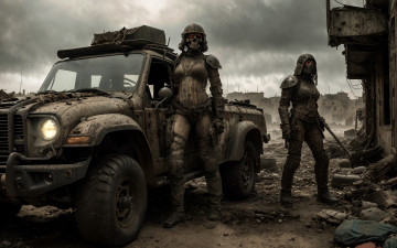 обоя фэнтези, романтика апокалипсиса, нейросети, графика, нейроарт, ai, art, нейронные, сети, рисунки, нейро, искусство