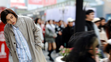 обоя мужчины, zhang zhehan, актер, плащ, люди