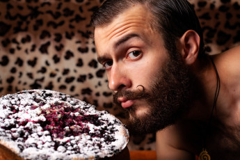 обоя мужчины, -unsort, лицо, усы, борода, пирог