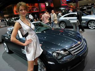 Картинка chrysler crossfire автомобили авто девушками
