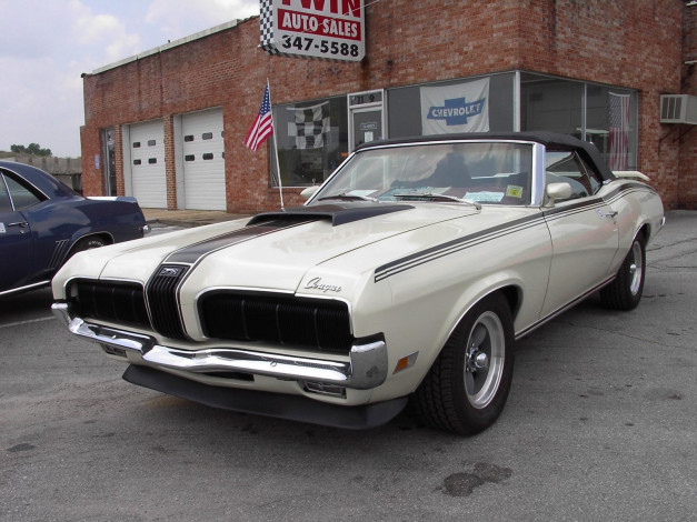 Обои картинки фото 1970, mercury, couger, eliminator, convertible, classic, автомобили