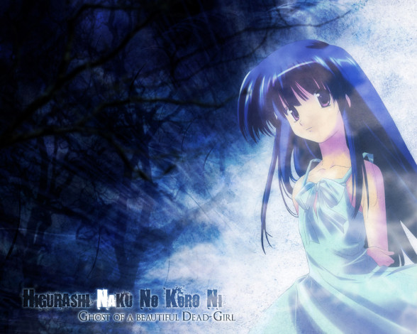 Обои картинки фото аниме, higurashi, no, naku, koro, ni, furude, rika