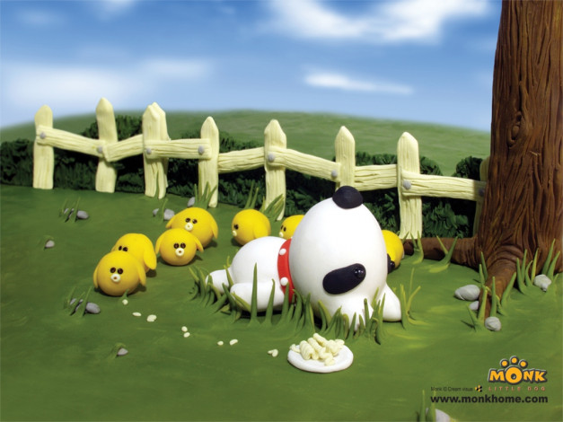 Обои картинки фото мультфильмы, monk