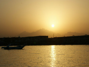 Картинка закат хургада египет города пейзажи