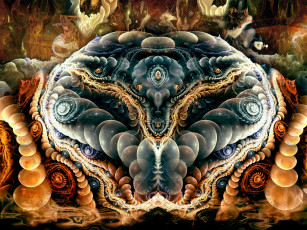 Картинка 3д графика fractal фракталы абстракция