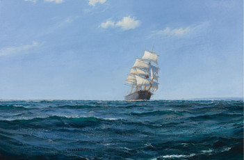Картинка montague dawson рисованные море парусник