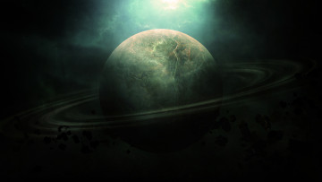 Картинка космос арт планета свечения