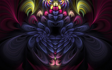 Картинка 3д графика fractal фракталы абстракция узор фон тёмный