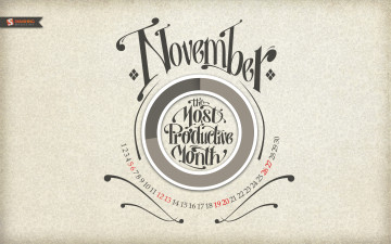 Картинка календари рисованные векторная графика ноябрь