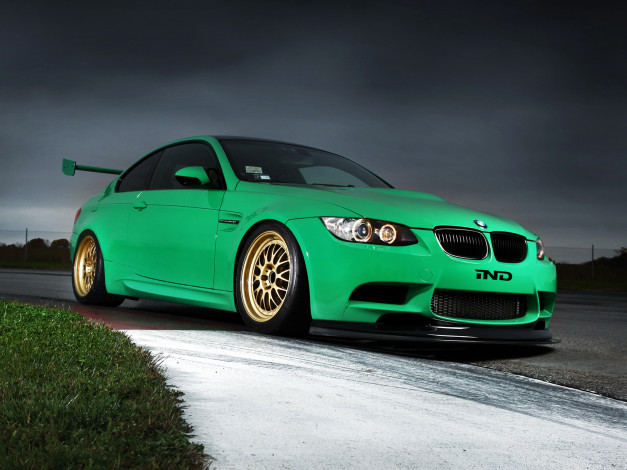 Обои картинки фото ind, bmw, m3, coupe, green, hell, автомобили