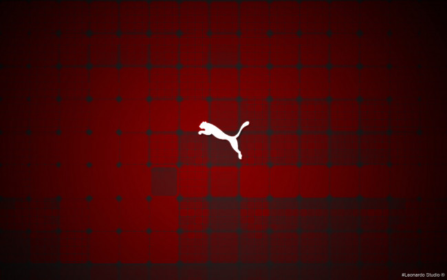Обои картинки фото бренды, puma, эмблема, логотипклетки, красный