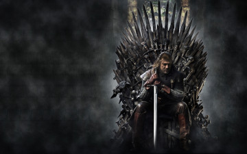 Картинка игра престолов кино фильмы game of thrones сериал шон бин eddard stark меч трон