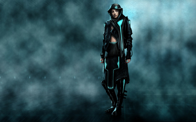 Обои картинки фото трон, фэнтези, люди, капюшон, девушка, костюм