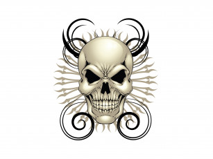 Картинка рисованные минимализм череп