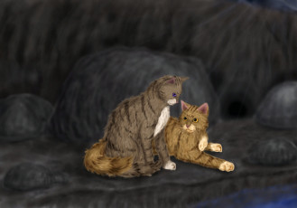 Картинка рисованные животные коты