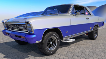 Картинка автомобили 3д 1966 chevy