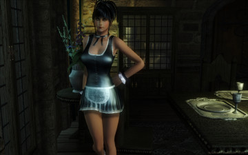 Картинка 3д графика people люди девушка стол