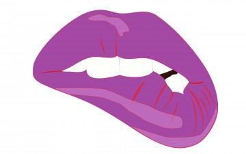 Картинка рисованные минимализм губы